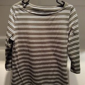 Merona Striped Boat-neck 3/4" Sleeve Shirt